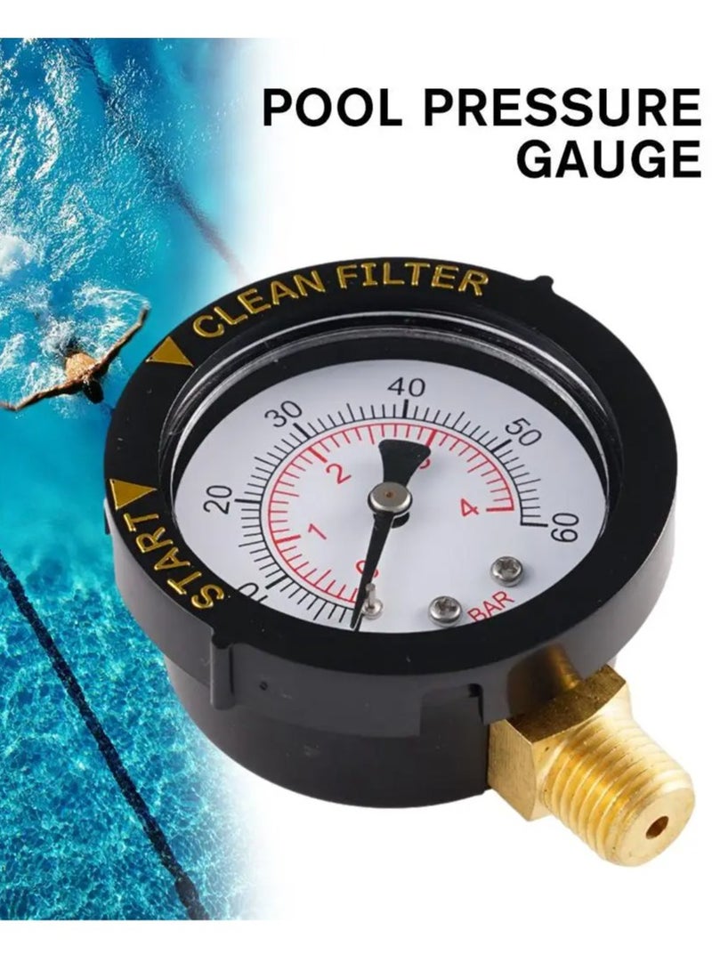 0-60 PSI Mini Pressure Gauge Pool Spa Filter Water Pressure NPT BSP Sand Pressure Gauge Measuring ZG 0-60PSI Cylinder I3G2 - Image 3