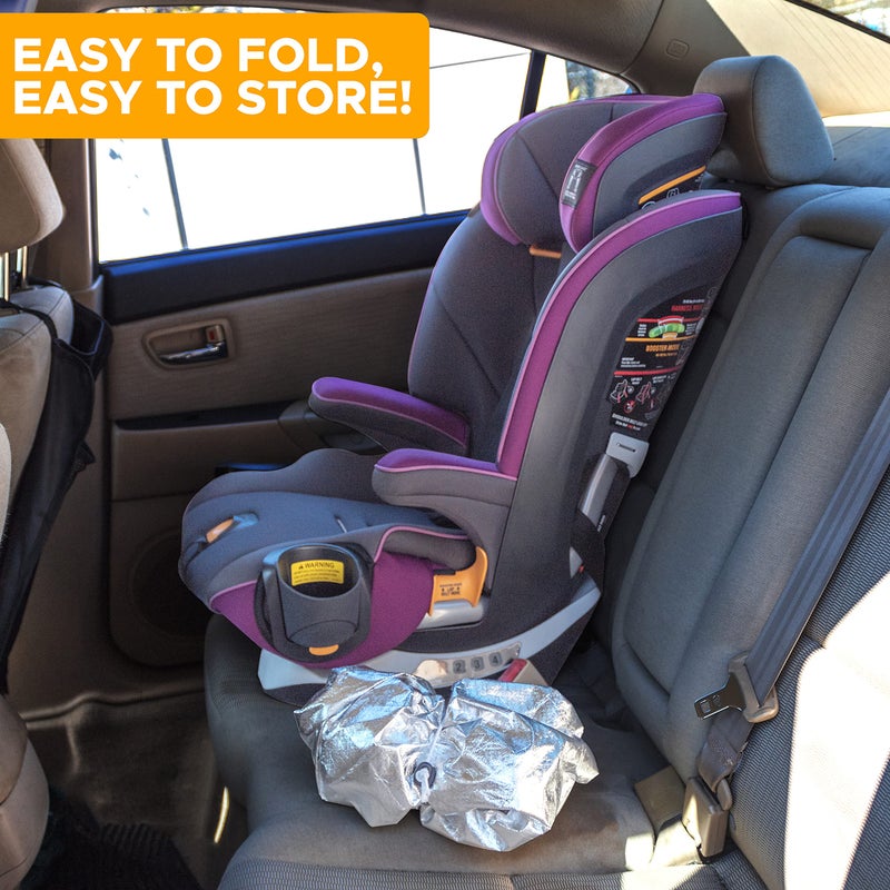 EcoNour Baby Car Seat Sun Shade Cover | Infant Car Seats Heat Protector Keeps Your Toddler Baby Seat at a Cool Temperature | Reflective Baby Seat Covers for Car Seats | Baby Travel Accessories - Image 2