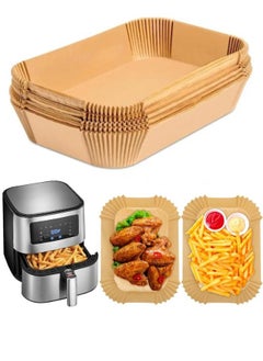 Plynox Air Fryer Disposable Paper Liners, 50PCS Parchment Paper Liners -Oil-Proof Water-proof Food Grade Liner for Baking Roasting Microwave  - Image 1