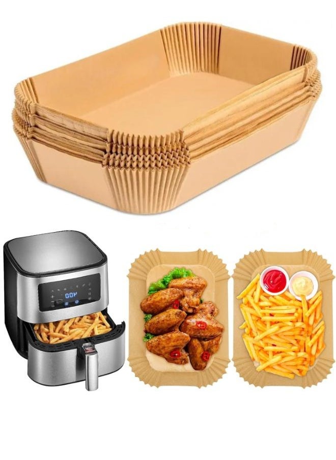 Air Fryer Disposable Paper Liners, 50PCS Parchment Paper Liners -Oil-Proof Water-proof Food Grade Liner for Baking Roasting Microwave
