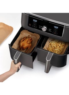 Plynox Air Fryer Disposable Paper Liners, 50PCS Parchment Paper Liners -Oil-Proof Water-proof Food Grade Liner for Baking Roasting Microwave  - Image 3