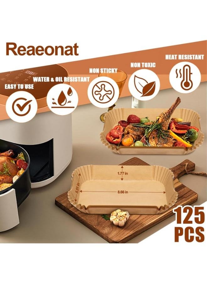 Air Fryer Disposable Paper Liners, 50PCS Parchment Paper Liners -Oil-Proof Water-proof Food Grade Liner for Baking Roasting Microwave