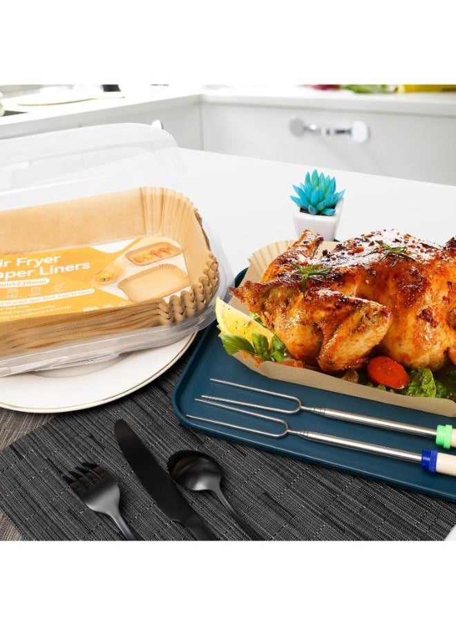 Air Fryer Disposable Paper Liners, 50PCS Parchment Paper Liners -Oil-Proof Water-proof Food Grade Liner for Baking Roasting Microwave
