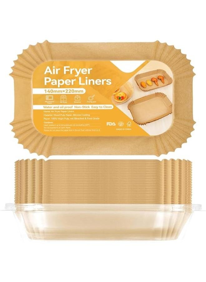 Air Fryer Disposable Paper Liners, 50PCS Parchment Paper Liners -Oil-Proof Water-proof Food Grade Liner for Baking Roasting Microwave