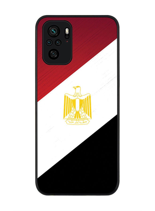 Stylizedd Rugged Black edge case for Redmi Note 10S/Redmi Note 10 4G Slim fit Soft Case Flexible Rubber Edges Anti Drop TPU Gel Thin Cover - Flag Of Egypt - Image 1