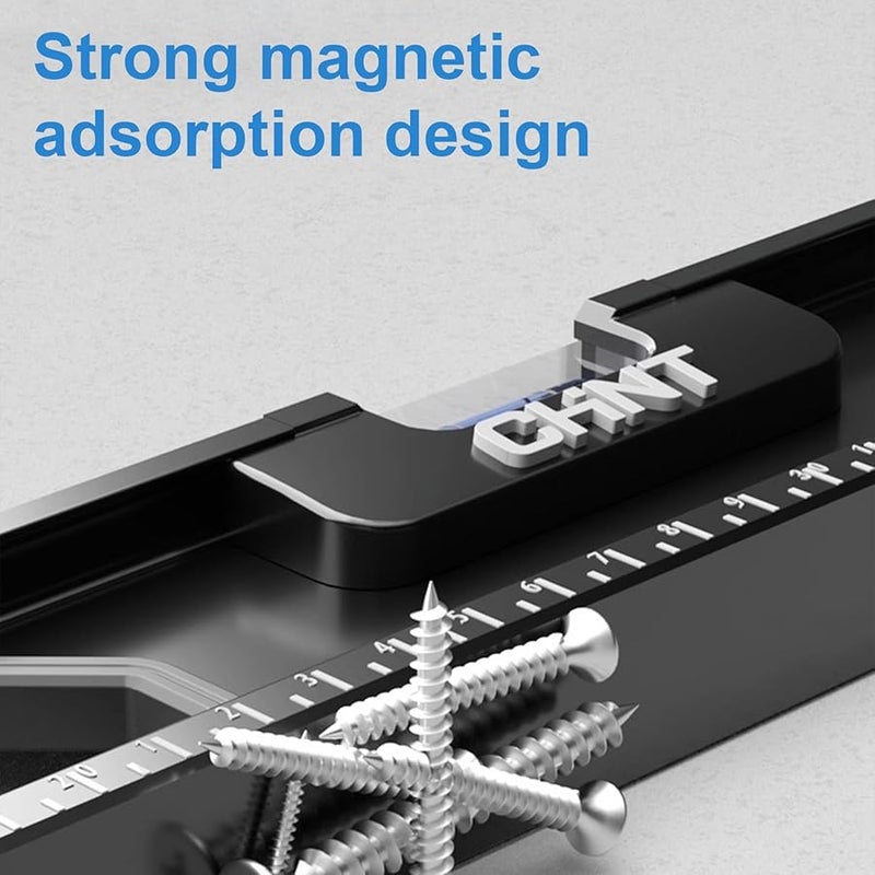 مسطرة زاوية فقاعية عالية الدقة صندوق مغناطيسي من الألومنيوم للاستخدام المنزلي والمهني - Image 4