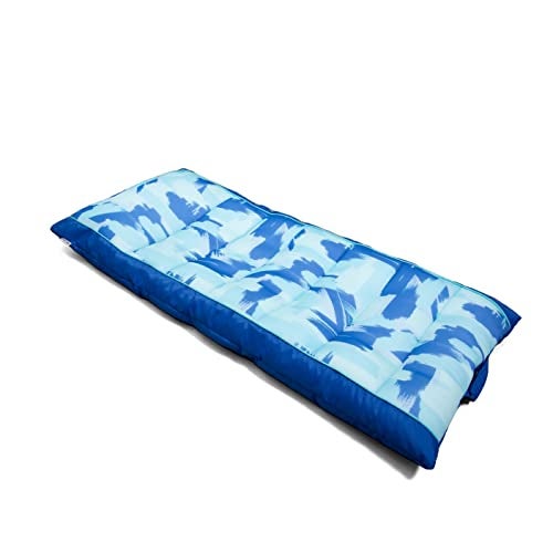 Big Joe Kona No Inflation Needed Pool Lounger with Headrest Paintbrush Blue Double Sided Mesh Quick Draining Fabric 55 feet Big - Image 1
