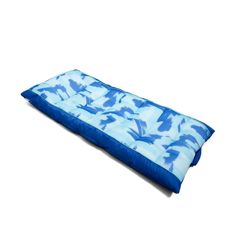 Big Joe Kona No Inflation Needed Pool Lounger with Headrest Paintbrush Blue Double Sided Mesh Quick Draining Fabric 55 feet Big - Image 2