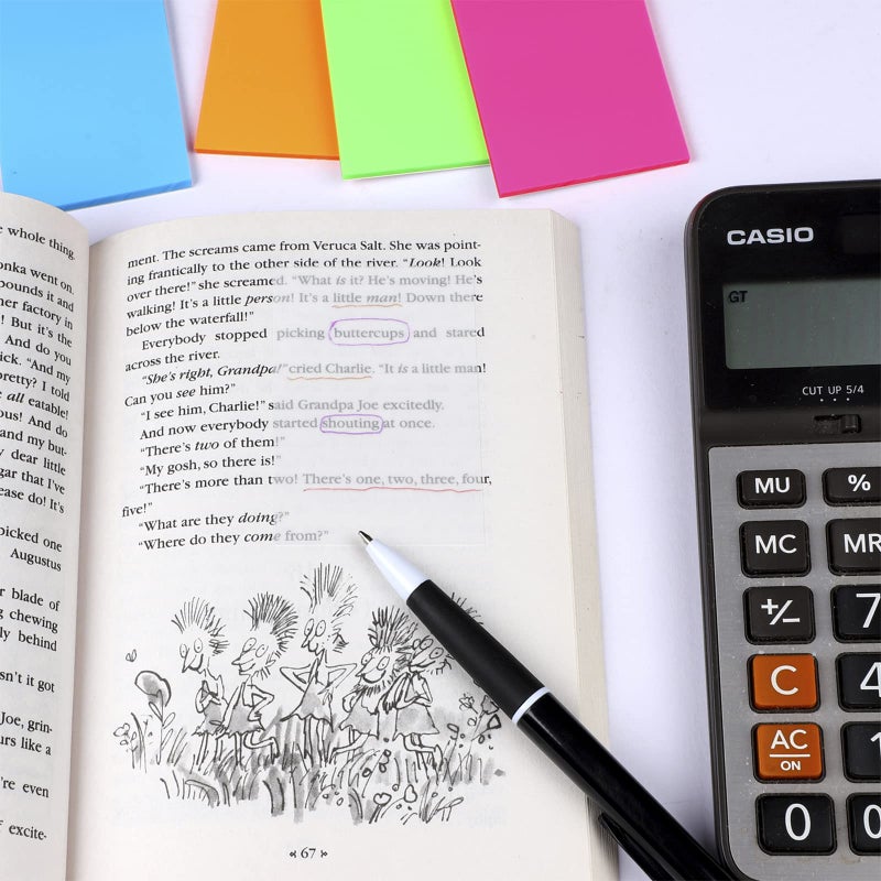 Shinkito Transparent Writable Headline Sticky Notes, Film, Translucent Sticky Notes, For Notepads, Indexes, Writing On Textbooks, Reusable, Clean Removal, Commentation, 3.0 x 2.0 inches (75 x 50 mm), - Image 3