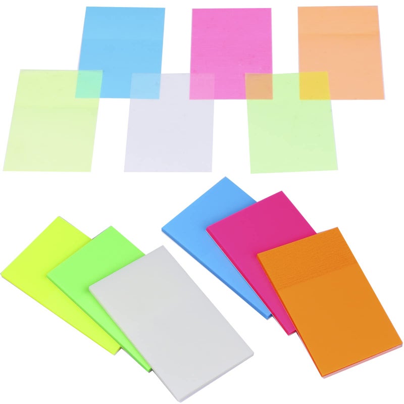Shinkito Transparent Writable Headline Sticky Notes, Film, Translucent Sticky Notes, For Notepads, Indexes, Writing On Textbooks, Reusable, Clean Removal, Commentation, 3.0 x 2.0 inches (75 x 50 mm), - Image 1