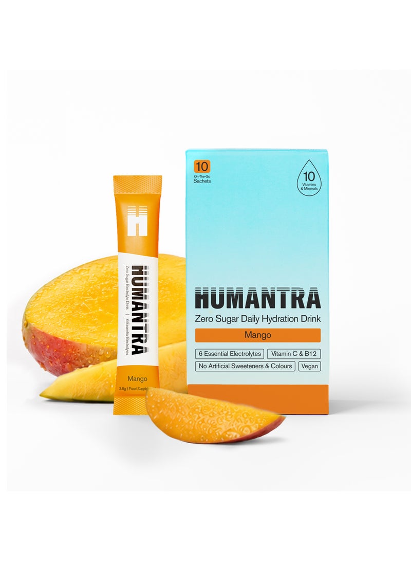 Humantra Mango Electrolyte Hydration 3.8gm Pack of 10 - Image 1
