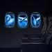 Robmoda Glow in The Dark 3D Space Wall Decals Set of 3 Galaxy Window Stickers for Wall Space Themed Room Decor for Kids Boys Blue - Image 2