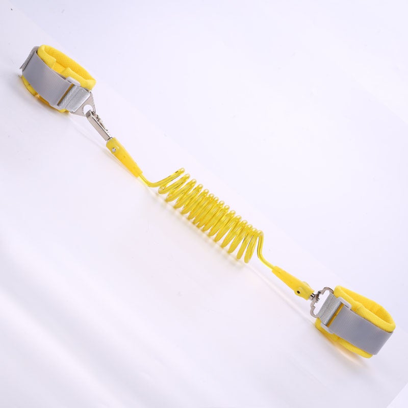 Child Anti-Lost Harness Backpack Yellow -360 Spiral Bracelet 