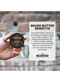 Beard Butter, 90 Ml - Tombstone - Sweet Tobacco, Cedar, Leave-In Conditioner, Softens Coarse Hairs, Controls Flyaways, Promotes Optimal Growth With All-Natural Ingredients - pzsku/ZAC5DF63B61D69F50880DZ/45/_/1733729882/51deed13-6e31-4687-b212-c09e3c5e061b