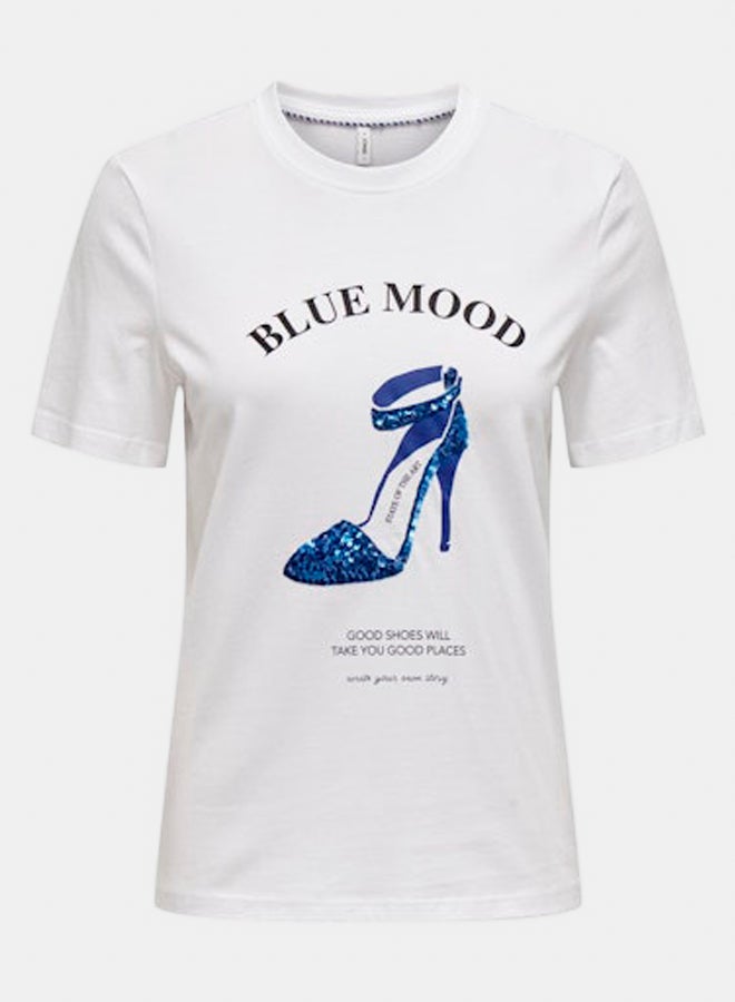 ONLY ONLY Womens Kita Life Shortsleeve Heel Top  - Image 1