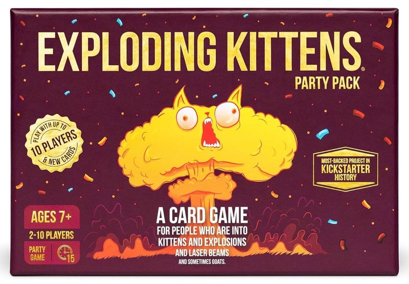 Exploding Kittens Party - A Russian Roulette Card Game, Easy Family-Friendly Party Games - Card Games For Adults, Teens & Kids