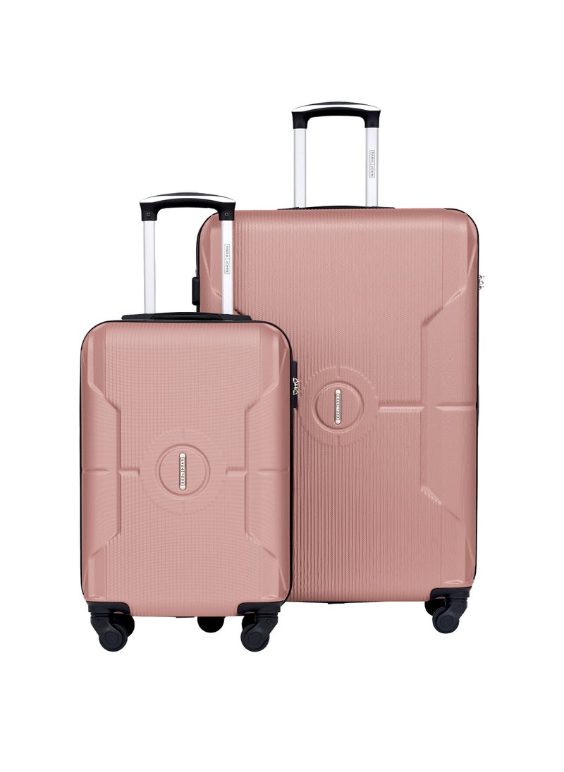 PARAJOHN Sparkle ABS Hardside Spinner Checked In Large Luggage Trolley 28 Inch Rose Gold  - Image 2