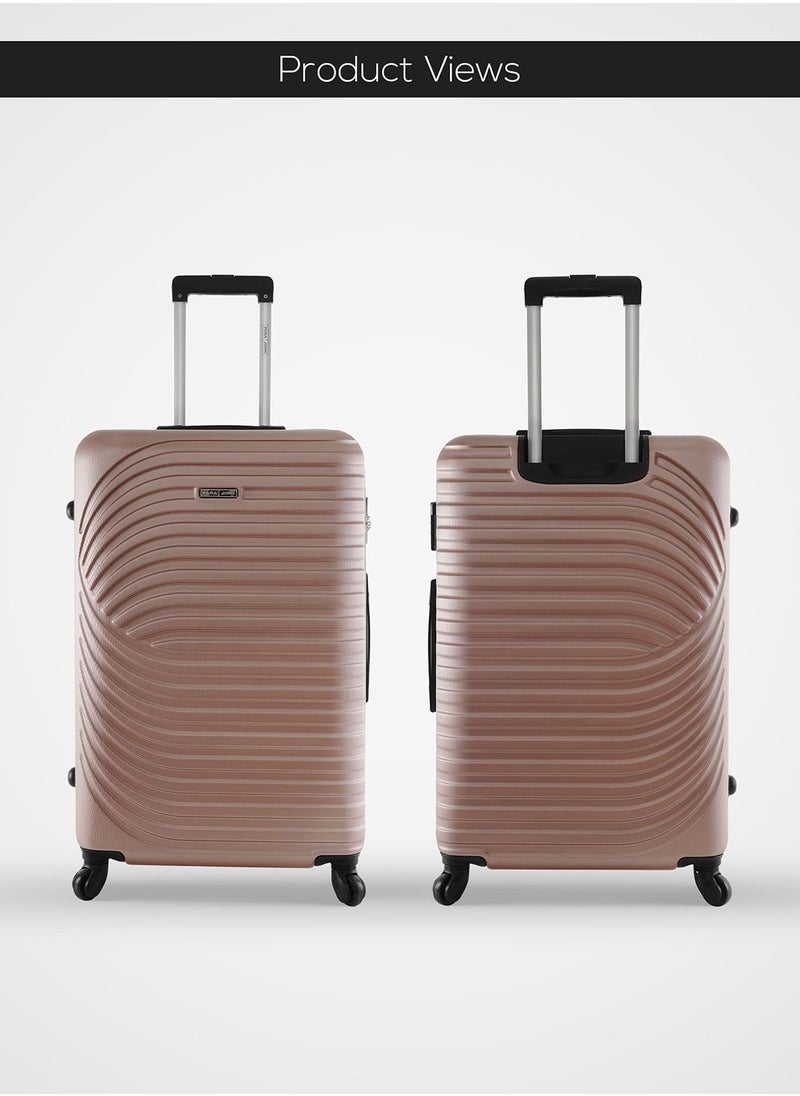 Sparkle ABS Hardside Spinner Checked In Large Luggage Trolley 28 Inch Rose Gold - pzsku/ZAC5E1640545D42609B87Z/45/_/1678859176/7daadb17-04ea-4337-9533-6ac6b0d5ff8c