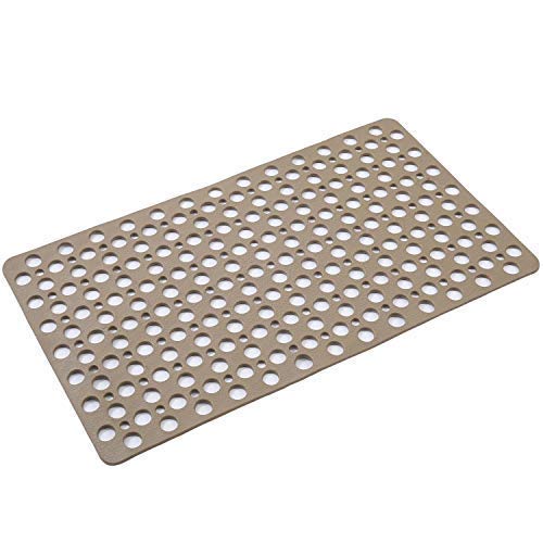 Mantto Nonslip Bathtub Mat Extra Soft TPE Bath Mat for Kids, Machine Washable Bathroom Shower Mat, Smooth/Non-Textured Tubs Only, 30 L x 17 W Inch (Brown) - Image 3