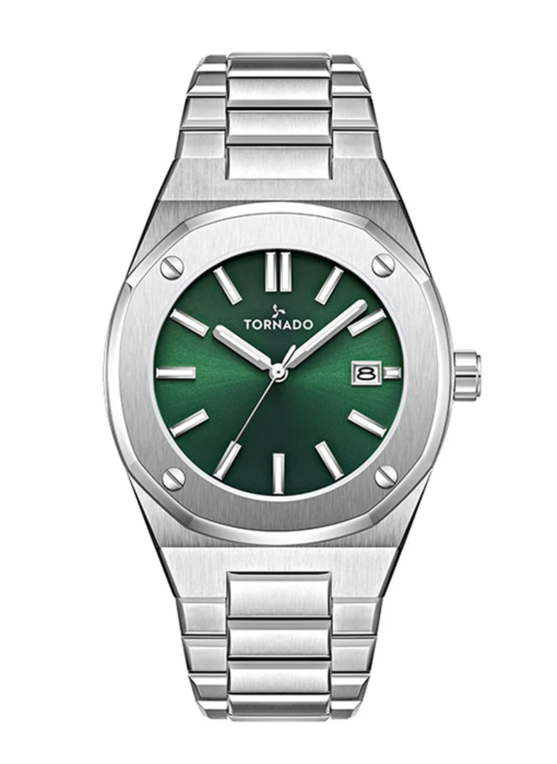 تورنيدو Men's Steel Analog Watch T23003-SBSH - 42x51.5  mm