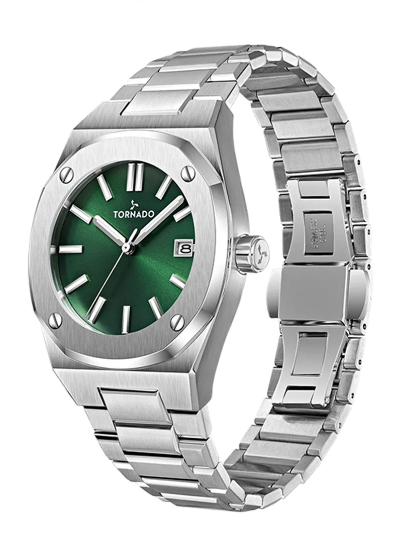 تورنيدو Men's Steel Analog Watch T23003-SBSH - 42x51.5  mm