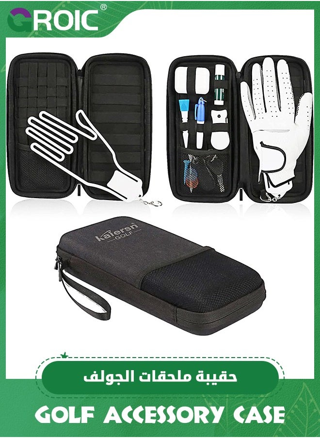 GROIC Golf Accessory Case, Golf Bag Organizer, Airtight, Water-Resistant, Protective Hard Case for Phone, Tees, Ball Markers, Repair Tools and Golf Essentials, Removable Golf Glove Hanger/Dryer  - Image 1