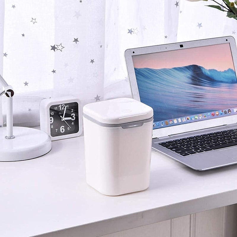 Nikrim Nikrim Mini Small Desktop Table Dustbin Also Suitable for Kitchen Office Desk Bathroom Dressing Room with Antique Finish Multi Color 