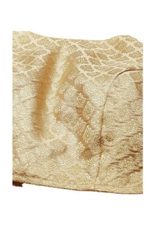 Studio Shringaar Studio Shringaar Women's Readymade Pastel Brocade Elbow Length Sleeves Saree Blouse (Gold, 50)  - Image 3