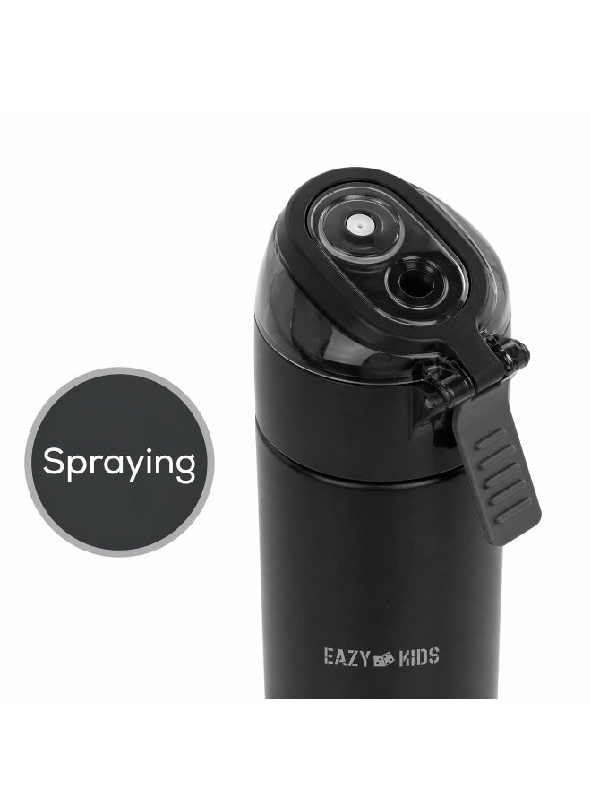 Eazy Kids - Insulated Stainless Steel Water Bottle w/Spray , 640ml Black - Image 3