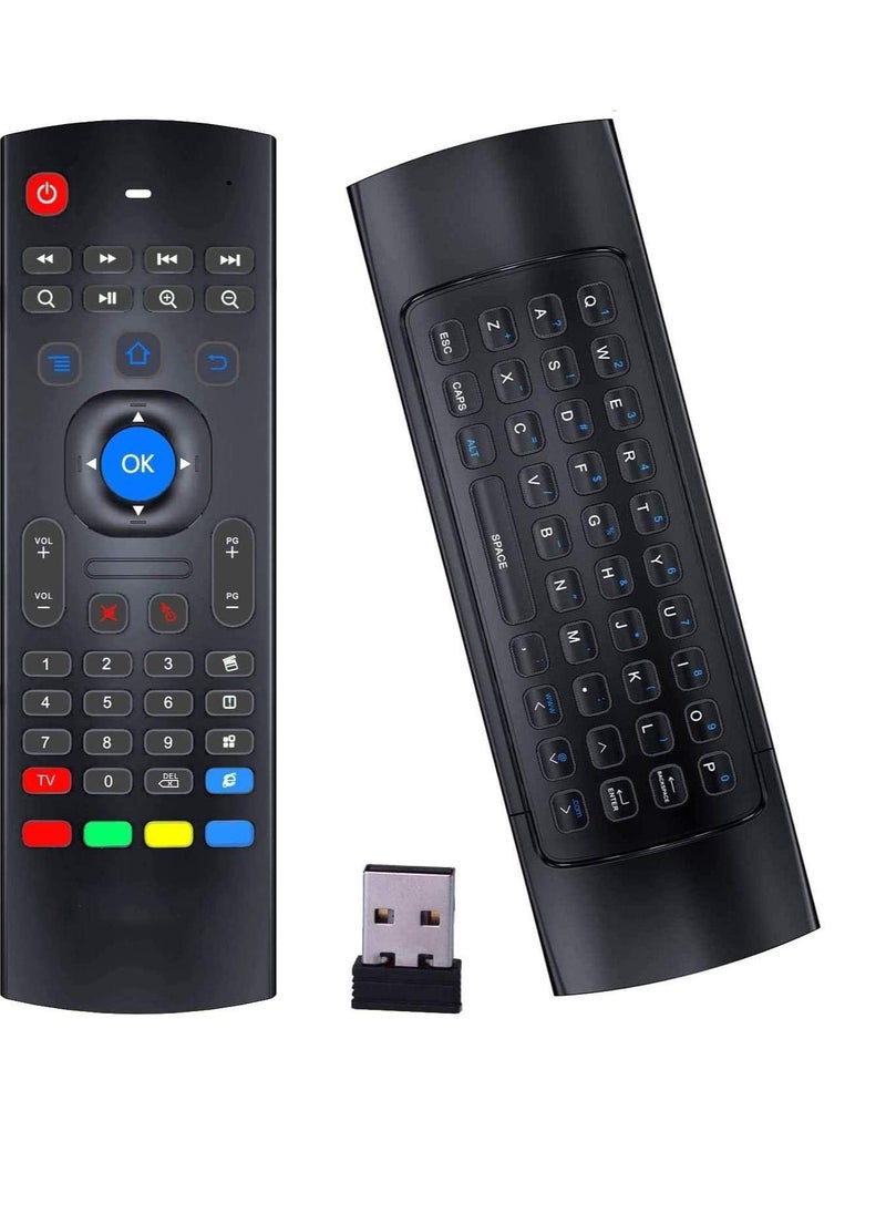 SmartGrist Favormates Air Remote Mouse MX3 Pro,2.4G Backlit Kodi Remote Control,Mini Wireless Keyboard & Infrared Remote Control Learning, Best for Android Smart Tv Box HTPC IPTV PC Pad Xbox Raspberry pi 3 - Image 1