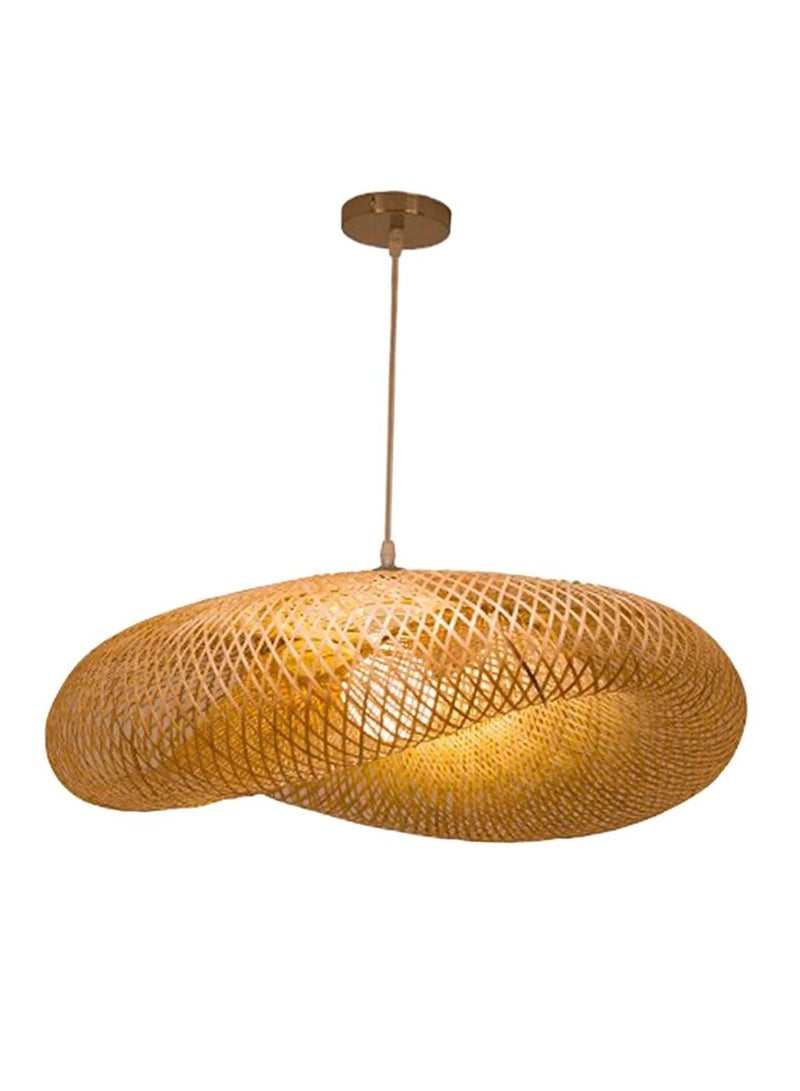FAMI LIGHTS Bamboo Chandelier Lamp LED Hanging Ceiling Light for bedroom, dining table, living room, Cafe and Restaurant with E 27 Balbu (60cm) - Image 1