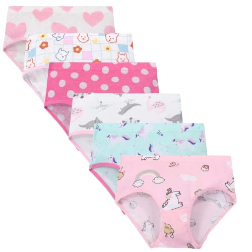 Cczmfeas Girls Kids Toddler Hipster Briefs Super Soft 100% Cotton Underwear Panties (as1, age, 3_years, Pink) - Image 1