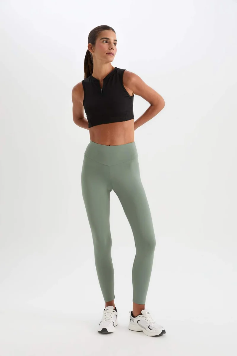 Defacto  DeFactoFit Printed Waist-Wrapping Sports Leggings for Women | Best Price UAE