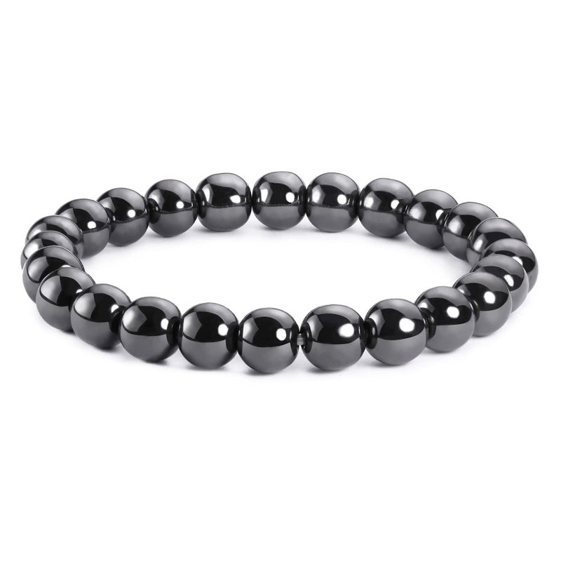 J.Fée 8 mm Gemstone Bracelet, Natural Stone Bracelet, Healing Stones Bracelet, Pearl Bracelet, Women's Pearl Bracelet, Pearl Bracelet, Men's Pearl Jewellery Bracelets, Fashion Jewellery for Women - Image 1