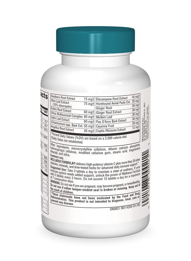 Source Naturals Wellness Formula Bio-Aligned Vitamins & Herbal Defense - Immune System Support Supplement & Immunity Booster - 45 Tablets - Image 2