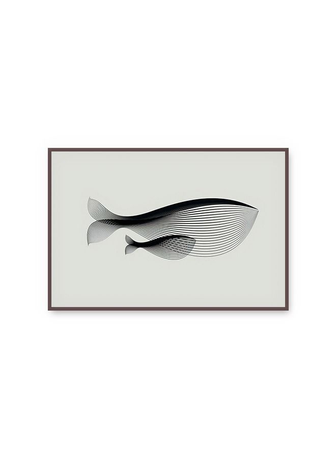 Marktna Canvas Wall Art For Wall Decoration, Modern Design, With A Hollow Brown Frame, Size (120x80), One Piece - Image 2