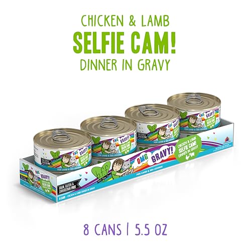 Weruva B.F.F. OMG - Best Feline Friend Oh My Gravy!, Selfie Cam! with Chicken & Lamb in Gravy Cat Food, 5.5oz Can (Pack of 8) - Image 2