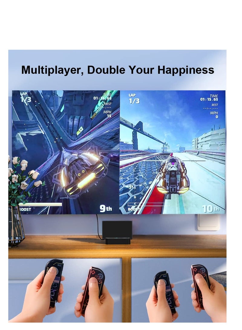 SOLARAE TV Docking Station for Nintendo Switch/Nintendo Switch OLED Model, 6-in-1 Switch Dock with HDMI 2.0, 100Mbps Ethernet, 2 USB-A 2.0, 1 USB 3.0, Foldable TV Dock with 100W USB-C Charging (Black) - Image 5