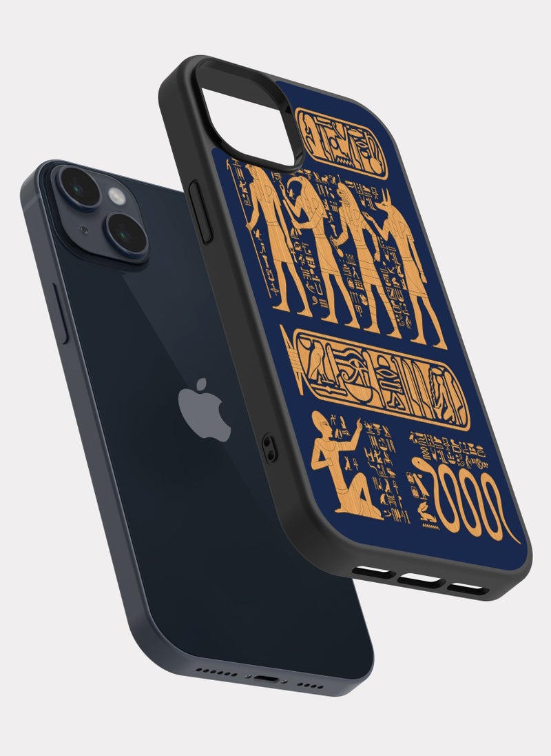 بكسلات كفر ايفون 14 بلس مصر فرعونية ازرق - Image 2