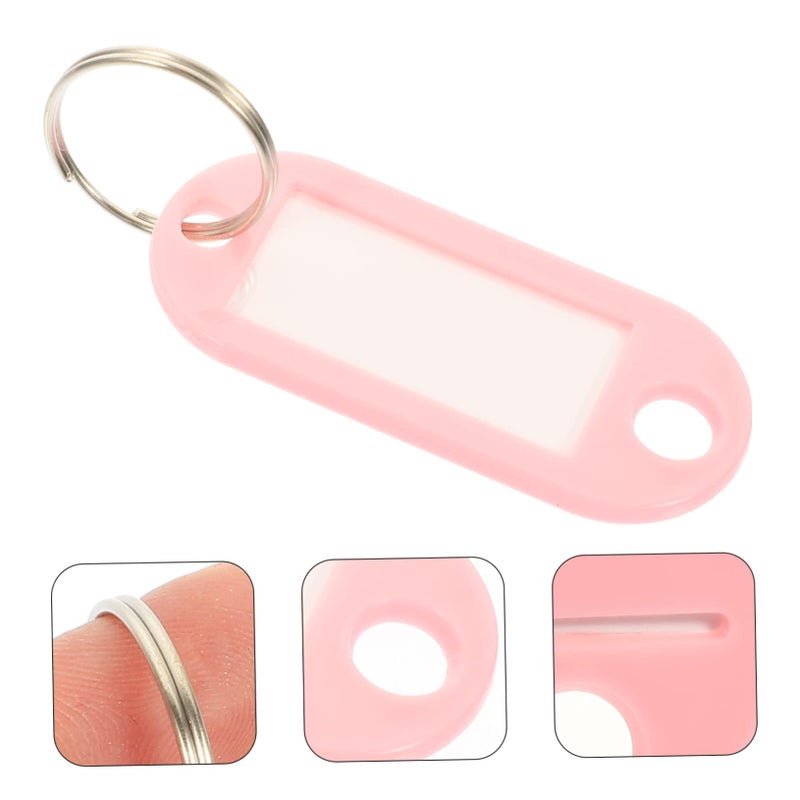Pink Color Coded Key Tags with Label Window 15pcs for Easy Key and Luggage Identification - Image 5