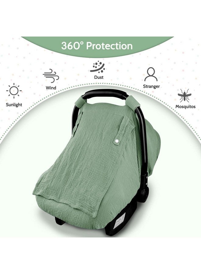 Hooyax أغطية مقاعد السيارة من هوياكس للأطفال، غطاء مقعد السيارة الصيفي للأطفال الأولاد والبنات مع نافذة قابلة للتنفس، مظلة مقعد السيارة الخفيفة للأطفال، أخضر - Image 4