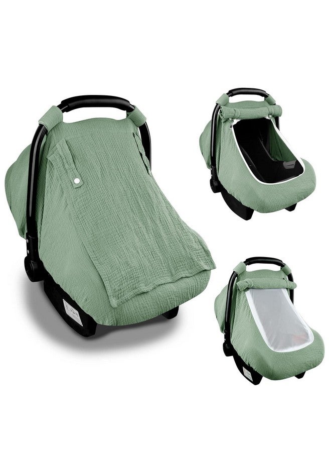 Hooyax أغطية مقاعد السيارة من هوياكس للأطفال، غطاء مقعد السيارة الصيفي للأطفال الأولاد والبنات مع نافذة قابلة للتنفس، مظلة مقعد السيارة الخفيفة للأطفال، أخضر - Image 1