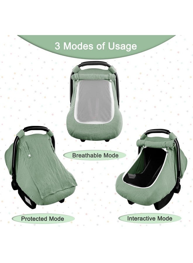 Hooyax أغطية مقاعد السيارة من هوياكس للأطفال، غطاء مقعد السيارة الصيفي للأطفال الأولاد والبنات مع نافذة قابلة للتنفس، مظلة مقعد السيارة الخفيفة للأطفال، أخضر - Image 5