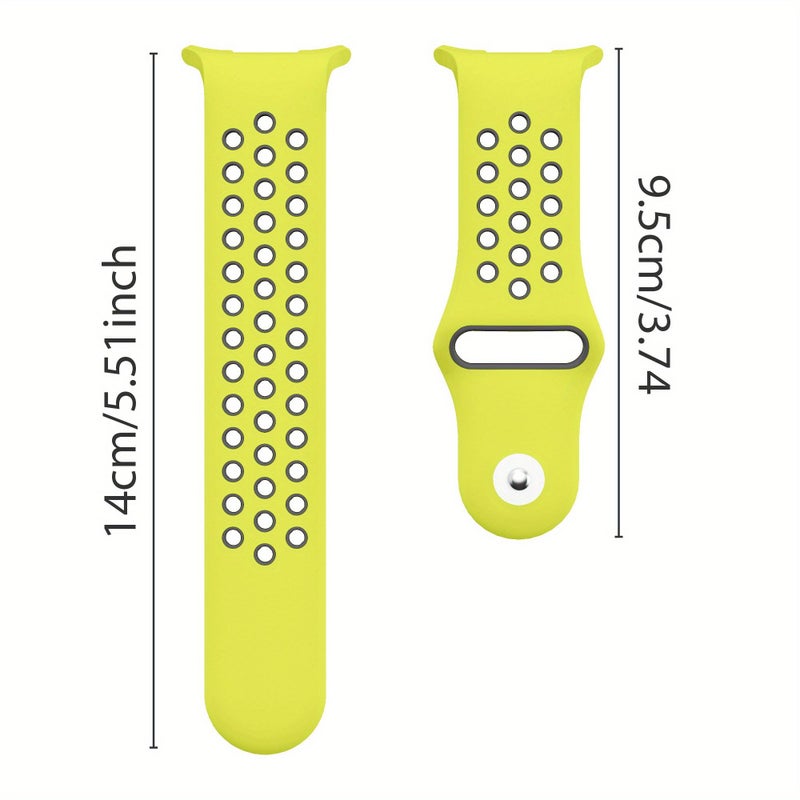 Multicolor Two Tone Silicone Strap For 47mm Smartwatch Sports Reverse Buckle Band Soft Breathable Anti Loss Stretch Resistant Non Deformable Easy To Clean Daily Wear Unisex Workout Accessory Modern Wristband - Image 2