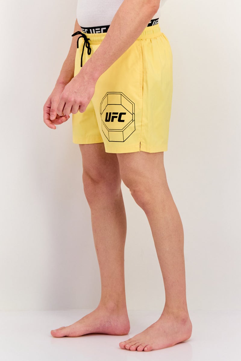Ufc Men Brand Logo Board Shorts, Yellow - Image 3