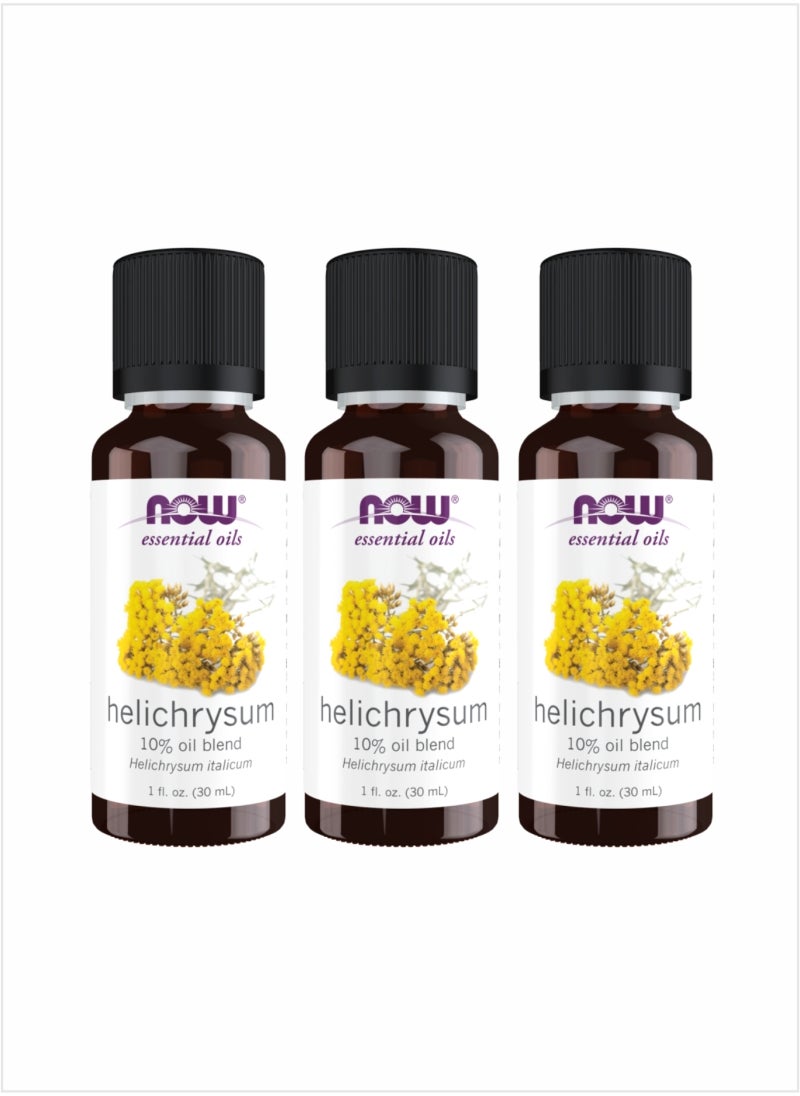 now - NOW Helichrysum Essential Oil Blend - Relaxing Aromatherapy, 30ml (Pack of 3) - Image 1