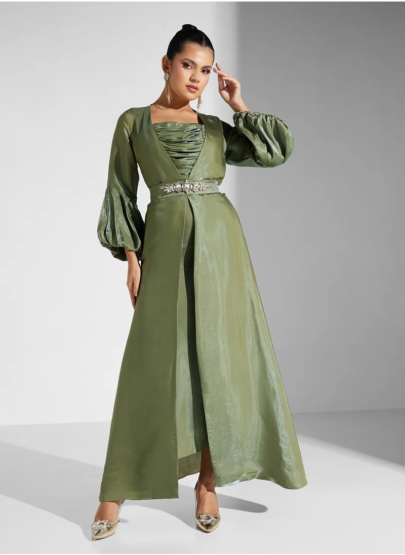 Akadia Fashion Two Piece Pleated Set