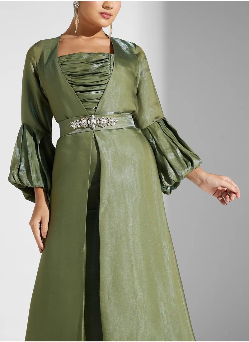 Akadia Fashion Two Piece Pleated Set