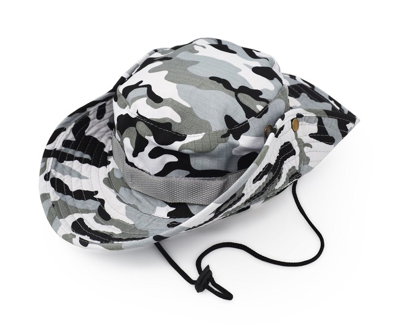 UltraKey Outdoor Wide Brim Sun Protect Hat, Classic US Combat Army Style Bush Jungle Sun Cap for Fishing Hunting Camping 23 - Image 1