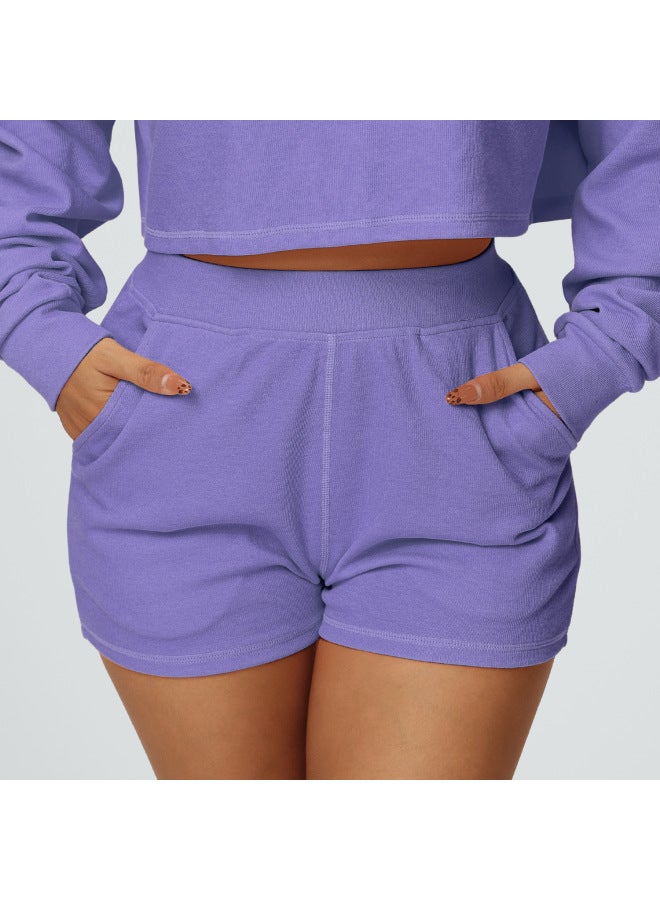 Rongxin House Outdoor Fitness Straight Casual Pants Autumn And Winter New High Waist Slimming American Style Sweatpants All-match Casual Shorts